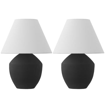 Ralf 20.5" Minimalist Scandinavian Resin/Iron LED Table Lamp - JONATHAN Y